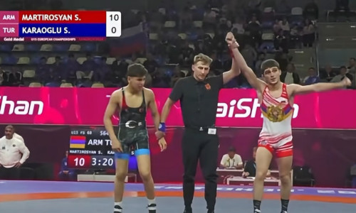 Ըմբիշ Շահեն Մարտիրոսյանը 10:0 հաշվով հաղթել է թուրք մրցակցին և դարձել Եվրոպայի Մ15 առաջնության հաղթող 